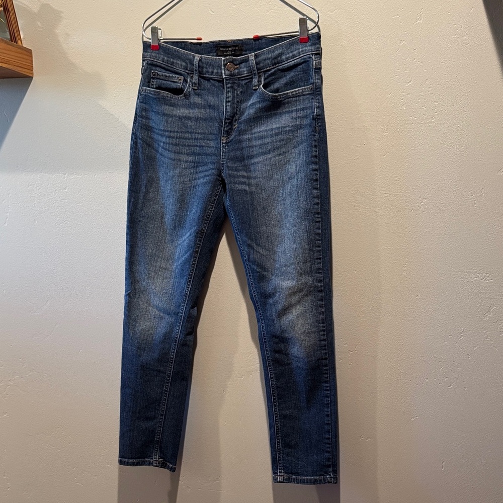 Banana Republic Girlfriend Jean Classic Blue Dark Wash Cotton Denim Jeans